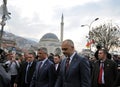 Albanian Prime Minister Edi Rama and Kosovo Prime Minister Hashim Thaci in Prizren Royalty Free Stock Photo