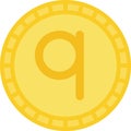 Albanian qindarkÃÂ« coin icon, currency of Albania