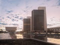 Landscape Wide View of New York State Capital Agency Buildings 1 and 2 to the Right and New York