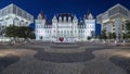 Albany, New York, USA - 16:9 Ratio Night View of the New York State Capitol Building Royalty Free Stock Photo