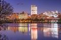 Albany, New York, USA skyline on the Hudson River Royalty Free Stock Photo