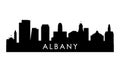 Albany skyline silhouette.