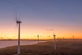 Albany Wind Farm Sunset Royalty Free Stock Photo