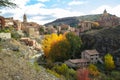 Albarracin, Aragon, Spain. Aerial view of medieval city Albarracin. Royalty Free Stock Photo