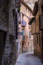 A narrow street in Albarracin Spain Royalty Free Stock Photo