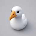 Albatross 3D vector Emoji icon illustration, funny little animals, Cute Albatross on a white background Royalty Free Stock Photo