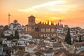 Albayzin in Granada during sunrise. Royalty Free Stock Photo