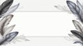 albedobase xl gray feather themed border frame on white backgr ai generated Royalty Free Stock Photo
