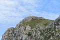 Albercutx watchtower Talaia d`Albercuix on top of mountain in Mallorca, Spain