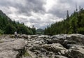 Alberni-Clayoquot C, CANADA - September 02, 2018: Cliff Jumping popular touristic destination at Wally Creek