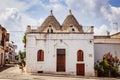 Alberobello, Italy - May 31 - Old white house in the central part of the village