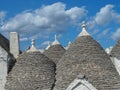 ALBEROBELLO ITALY - September 9 2017: Traditional white houses trulli Royalty Free Stock Photo