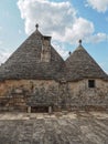 ALBEROBELLO ITALY - September 9 2017: Traditional white houses trulli Royalty Free Stock Photo