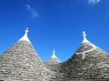 The roof of the traditional "Trulli" houses in Rione Monti area of Alberobello, ITALY