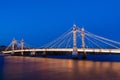 Albert Bridge. Blue, color. Royalty Free Stock Photo