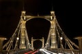 Albert Bridge in London. Night Royalty Free Stock Photo