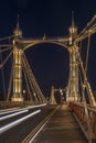 Albert bridge at night Royalty Free Stock Photo