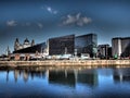 LFC-The Royal Albert Dock is a complex of port buildings and warehouses in Liverpool, England. Royalty Free Stock Photo