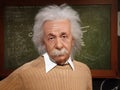 Albert Einstein at blackboard dashboard Royalty Free Stock Photo