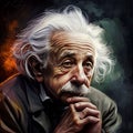 Albert Einstein in comic art Royalty Free Stock Photo