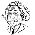 Albert Einstein portrait sketch. The theoretical physicist who developed the theory of