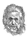 Albert Einstein Portrait Vector illustration Royalty Free Stock Photo