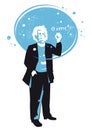 Albert Einstein and the relativity theory Royalty Free Stock Photo