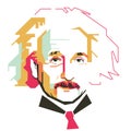 Albert Einstein simple vector character