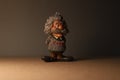 Albert Einstein statuette in low light Royalty Free Stock Photo