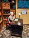 Albert Einstein wax figure at Madame Tussauds museum in Istanbul. Albert Einstein was a physicist Royalty Free Stock Photo