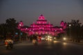 Albert Hall museum city palace at night in Jaipur Royalty Free Stock Photo