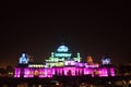 Albert Hall Museum in Jaipur with colorful lighting at night Royalty Free Stock Photo