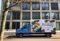 Albert Heijn delivery truck parked on the street. Royalty Free Stock Photo