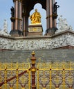 Prince Albert Memorial & gold painted gates. Royalty Free Stock Photo