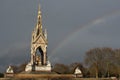 Albert Memorial Kensington Gardens London rainbow Royalty Free Stock Photo