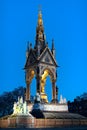 Albert Memorial, London, England, UK, at dusk