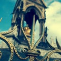 Albert Memorial in London, United Kingdom, with a filter effect Royalty Free Stock Photo