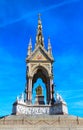 The Albert Memorial situated in Kensington Gardens, London, England