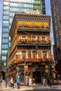 The Albert old Victorian pub surrounded by skyscrapers in London, UK Royalty Free Stock Photo