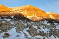 Alberta badlands field Royalty Free Stock Photo