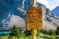 Historical Num-Ti-Jah Lodge near Bow Lake in Banff National Park