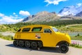 Historical snowmobile in Jasper National Park in the Columbia Icefields, Canada Royalty Free Stock Photo