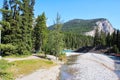 Alberta, Canada, a trail in the Helm Creek Mountains Royalty Free Stock Photo