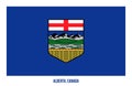 Alberta Flag Vector Illustration on White Background. Provinces Flag of Canada