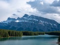 View on a lake on the canadien rockies