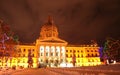 Alberta legislature building at Christmas Royalty Free Stock Photo