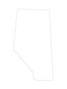 Alberta map - western province of Canada