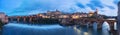 Albi, France. Panoramic cityscape at dusk