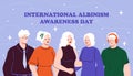 Albinism international day vector poster