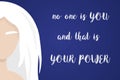 Albinism quotes, special people with albinism illustration Royalty Free Stock Photo
